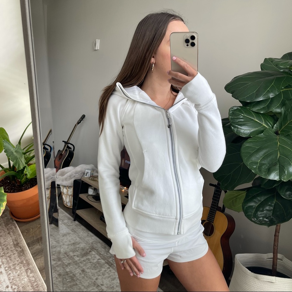 Lululemon White Zip-up Hoodie 🤍